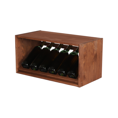 Ekspozycyjny Regał na Wino 30X60X30 cm · 1 Leżnia Ukośna  · Naturalny
