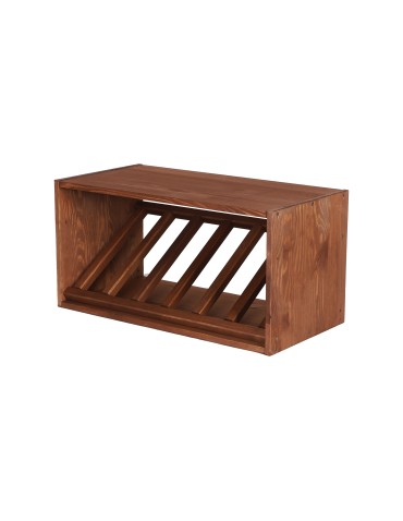 Seria RW-61 - Segmentowy Regał na Alkohole (1 ukośna leżnia) – RW61 Brąz - product 3