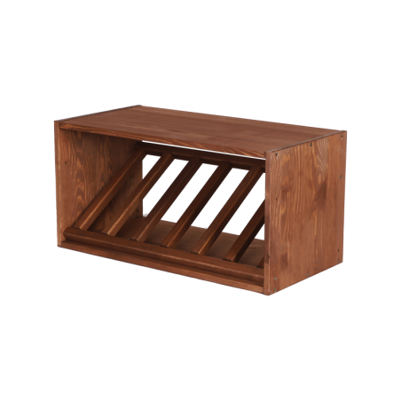 Ekspozycyjny Regał na Wino 30X60X30 cm · 1 Leżnia Ukośna  · Naturalny