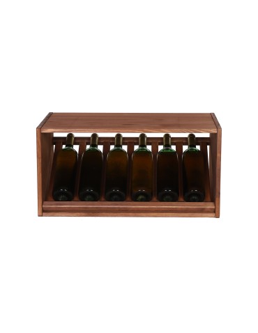 Seria RW-61 - Segmentowy Regał na Alkohole (1 ukośna leżnia) – RW61 Brąz - product 4