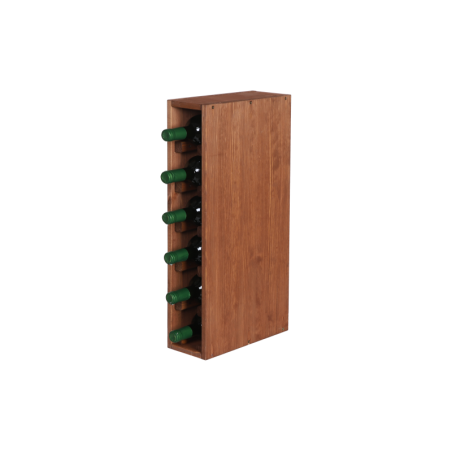 Skrzynka/ Stojak na 6 Butelek 60X12X30 cm · Naturalne Drewno
