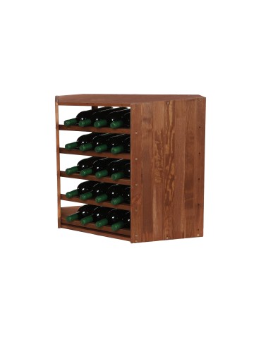 Seria RW-61 - Narożny Regał na Alkohole (5 poziomych leżni) – RW61 Brąz - product 4