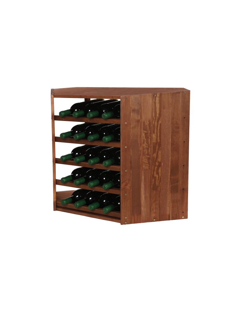 Seria RW-61 - Narożny Regał na Alkohole (5 poziomych leżni) – RW61 Brąz - product MODO24.PL 4