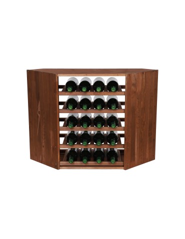 Narożny Regał na Alkohole (5 poziomych leżni) – RW61 Brąz - product 2