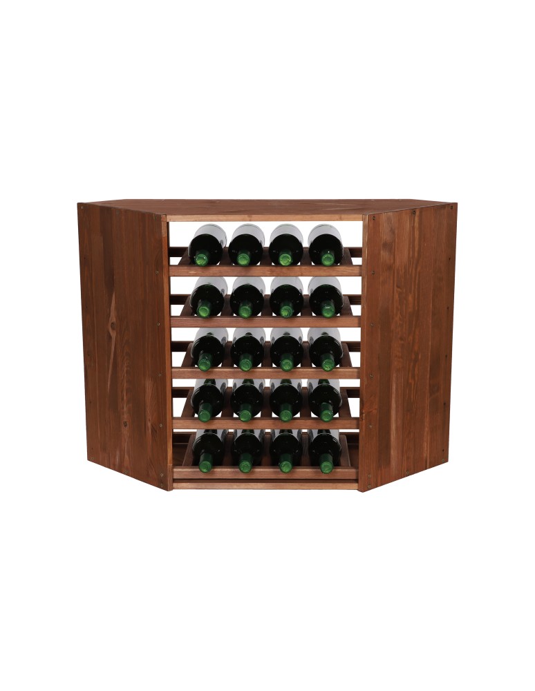 Seria RW-61 - Narożny Regał na Alkohole (5 poziomych leżni) – RW61 Brąz - product MODO24.PL 2