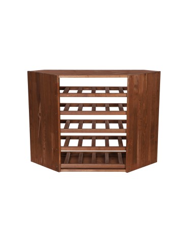 Seria RW-61 - Narożny Regał na Alkohole (5 poziomych leżni) – RW61 Brąz - product 3