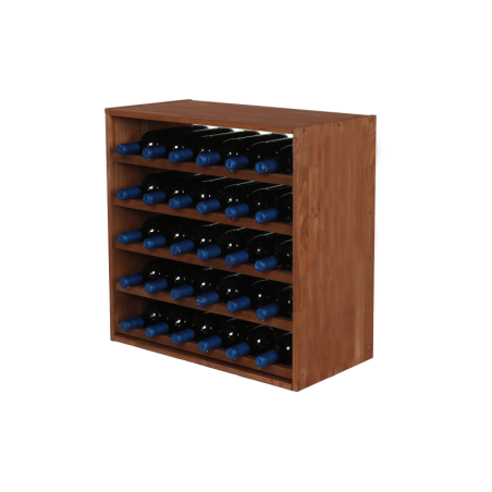 Modułowy Regał na Alkohole 60X60X30 cm · 5 Leżni · Naturalny