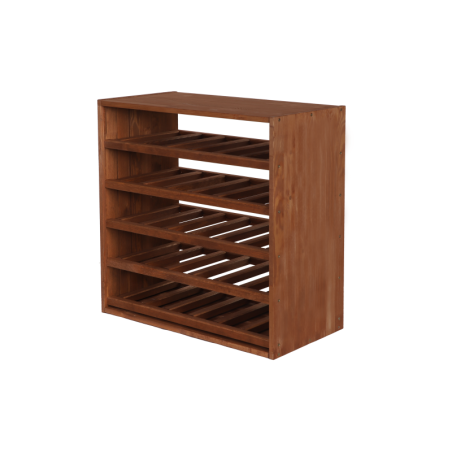 Modułowy Regał na Alkohole 60X60X30 cm · 5 Leżni · Naturalny