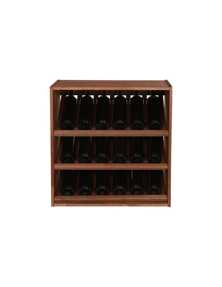 Seria RW-61 - Segmentowy Regał na Alkohole (3 ukośne leżnie) – RW61 Brąz - product MODO24.PL 4