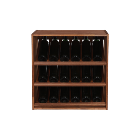 Modułowy Regał na Alkohole 60X60X30 cm · 3 Leżnie Ukośne · Naturalny