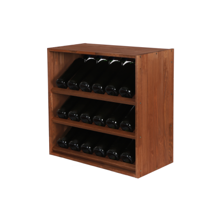 Modułowy Regał na Alkohole 60X60X30 cm · 3 Leżnie Ukośne · Naturalny