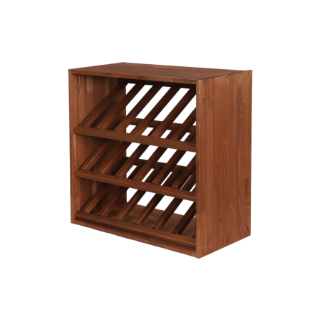 Modułowy Regał na Alkohole 60X60X30 cm · 3 Leżnie Ukośne · Naturalny