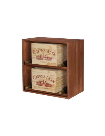 Seria RW-61 - Segmentowy Regał na Alkohole (2 wysuwane leżnie) – RW61 Brąz - product 4