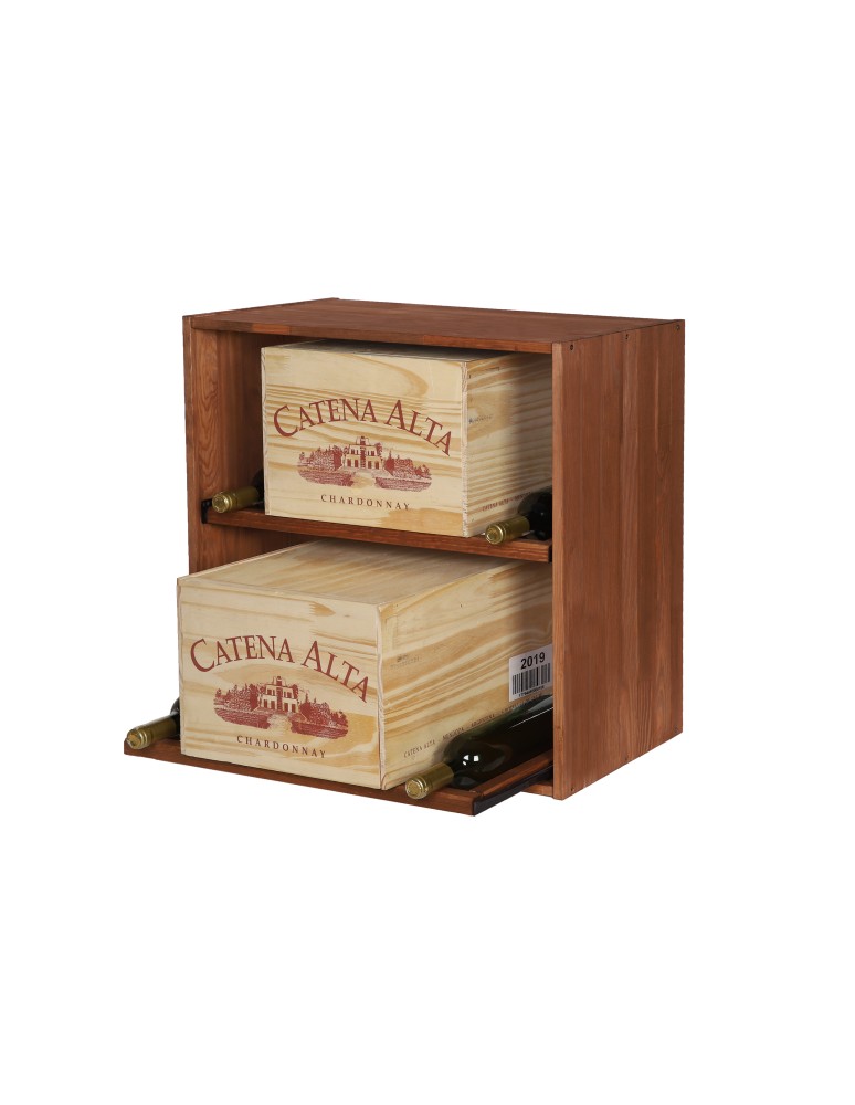 Seria RW-61 - Segmentowy Regał na Alkohole (2 wysuwane leżnie) – RW61 Brąz - product MODO24.PL 2