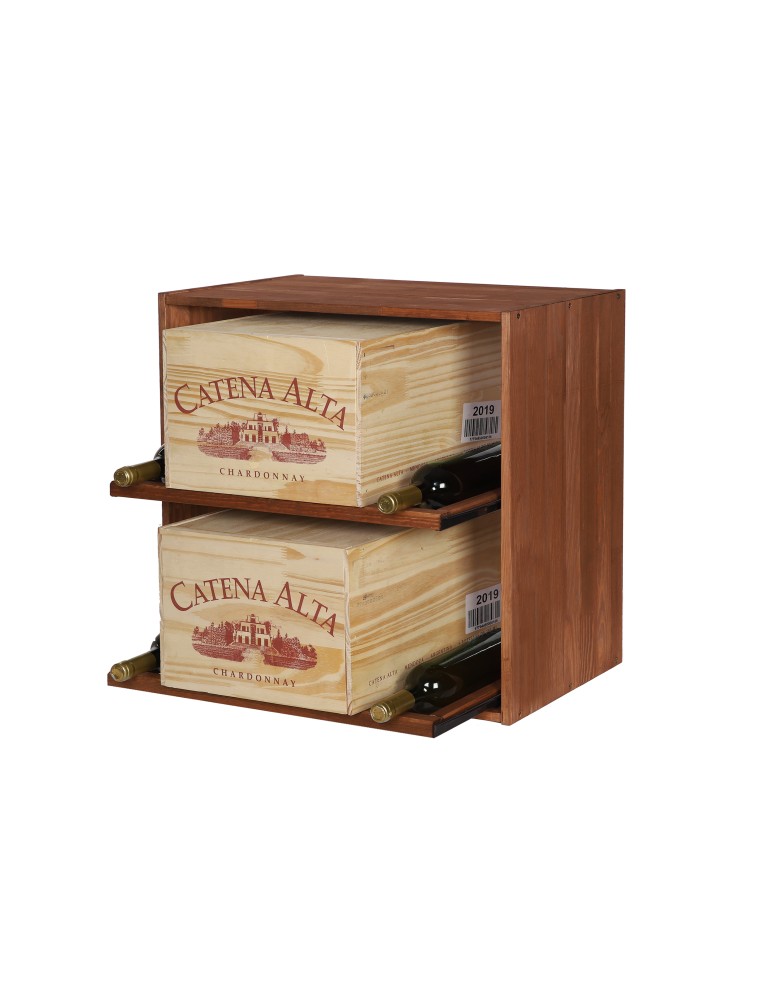 Seria RW-61 - Segmentowy Regał na Alkohole (2 wysuwane leżnie) – RW61 Brąz - product MODO24.PL 8