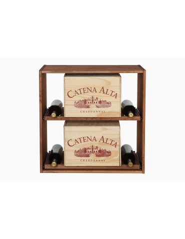 Seria RW-61 - Segmentowy Regał na Alkohole (2 wysuwane leżnie) – RW61 Brąz - product 6