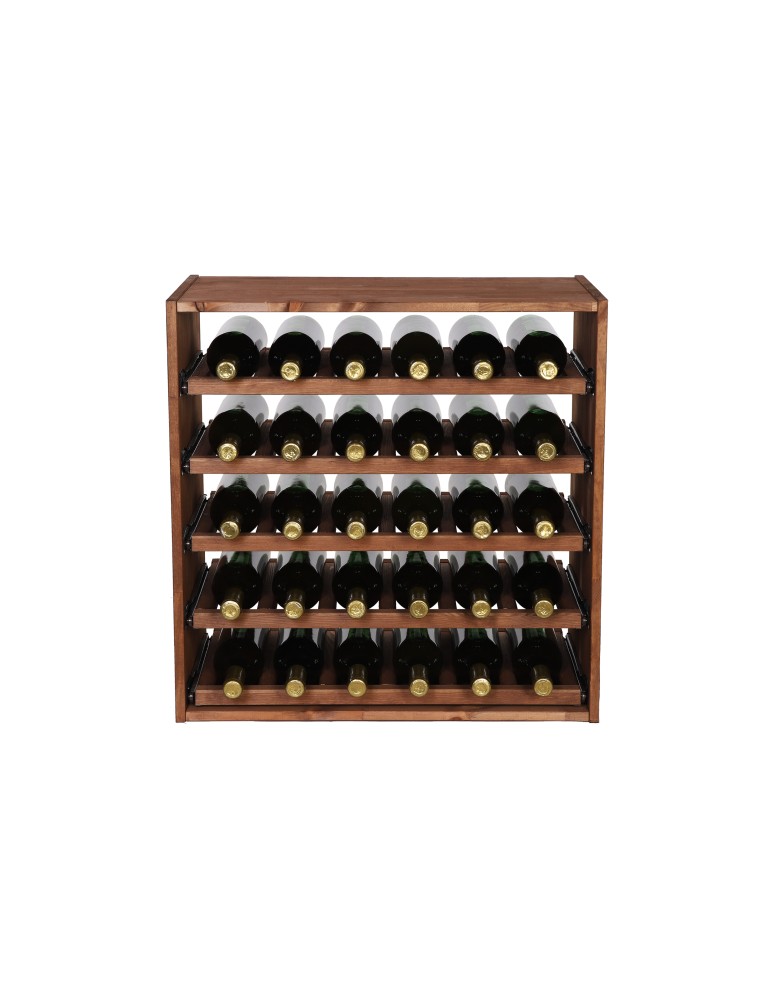 Seria RW-61 - Segmentowy Regał na Alkohole (5 wysuwanych leżni) – RW61 Brąz - product MODO24.PL 9