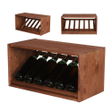 Ekspozycyjny Regał na Wino 30X60X30 cm · 1 Leżnia Ukośna  · Naturalny