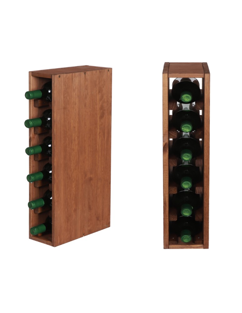Seria RW-61 - Stojak/ Skrzynka na 6 Butelek – RW61 Brąz · Seria RW61 Brąz - produkt MODO24.PL 1
