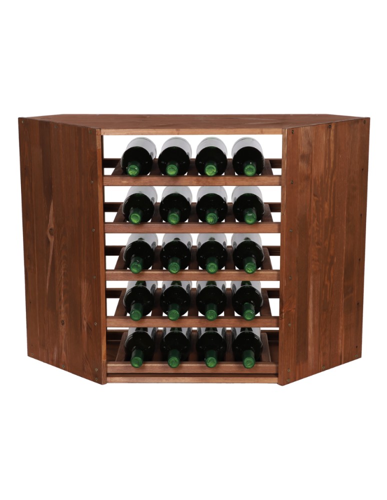 Seria RW-61 - Narożny Regał na Alkohole (5 poziomych leżni) – RW61 Brąz - produkt MODO24.PL 1