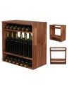 Segmentowy Regał na Alkohole (2 pełne półki) – RW61 Brąz