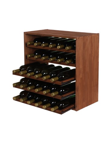 Segmentowy Regał na Alkohole (5 wysuwanych leżni) – RW61 Brąz