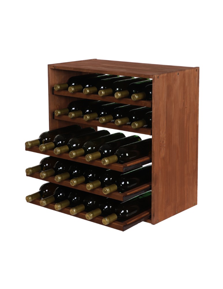 Seria RW-61 - Segmentowy Regał na Alkohole (5 wysuwanych leżni) – RW61 Brąz - produkt MODO24.PL 1