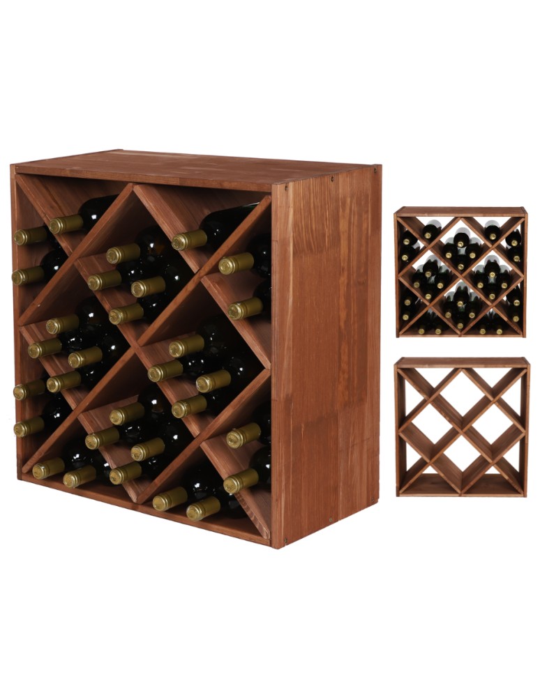Seria RW-61 - Segmentowy Regał na Alkohole (półki X4) – RW61  Brąz - produkt MODO24.PL 1
