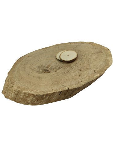 Dębowy Blat Na Stolik ❍ Plaster Drewna ❍ Dł 59 cm  UNIKAT 110525