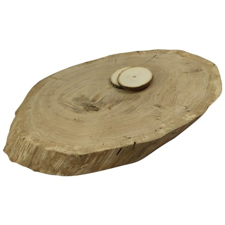 Dębowy Blat Na Stolik ❍ Plaster Drewna ❍ Dł 59 cm  UNIKAT 110525