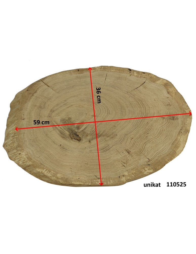 Blaty Drewniane - Dębowy Blat Na Stolik ❍ Plaster Drewna ❍ Dł 59 cm  UNIKAT 110525 - product MODO24.PL 2