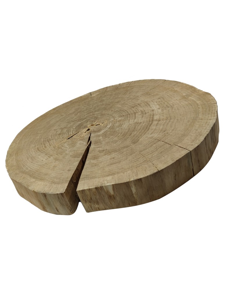 Blaty Drewniane - Dębowy Blat Na Stolik ❍ Plaster Drewna bez Kory ❍ Dł  90 cm  UNIKAT 114741 - product MODO24.PL 3