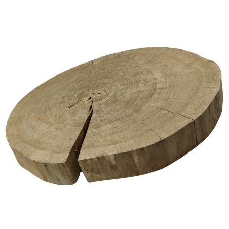 Dębowy Blat Na Stolik ❍ Plaster Drewna bez Kory ❍ Dł  90 cm  UNIKAT 114741