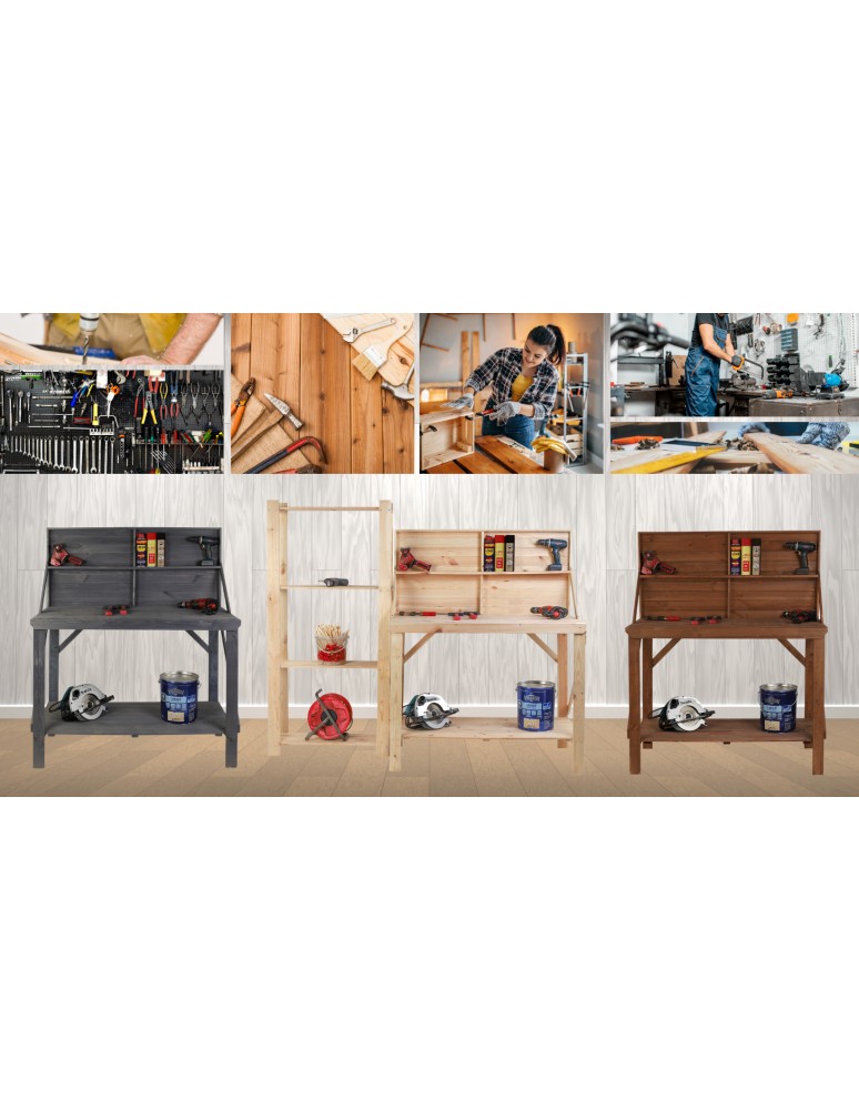 Stoły warsztatowe - Stół Warsztatowy Drewniany - SWD - Naturalny - product MODO24.PL 9