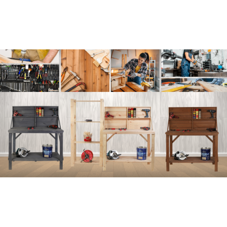 Stół Warsztatowy Drewniany - SWD - Naturalny