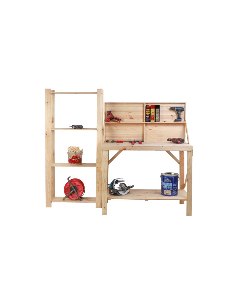 Stoły warsztatowe - Stół Warsztatowy Drewniany - SWD - Naturalny - product MODO24.PL 3