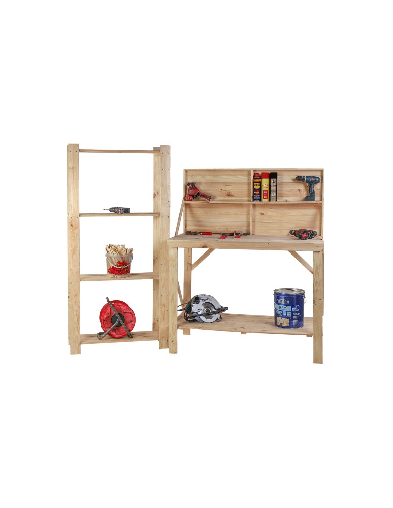 Stoły warsztatowe - Stół Warsztatowy Drewniany - SWD - Naturalny - product MODO24.PL 13