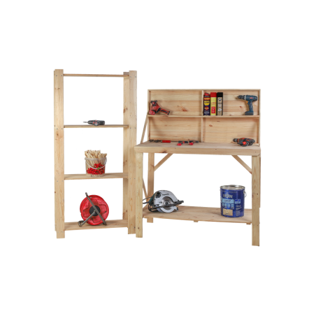 Stół Warsztatowy Drewniany - SWD - Naturalny