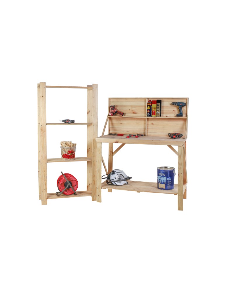 Stoły warsztatowe - Stół Warsztatowy Drewniany - SWD - Naturalny - product MODO24.PL 4