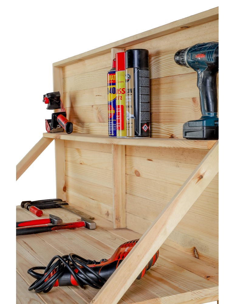 Stoły warsztatowe - Stół Warsztatowy Drewniany - SWD - Naturalny - product MODO24.PL 8