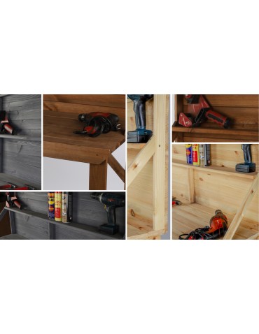 Stoły warsztatowe - Stół Warsztatowy Drewniany - SWD - Brąz - product 7