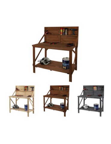 Stół Warsztatowy Drewniany - SWD - Brąz