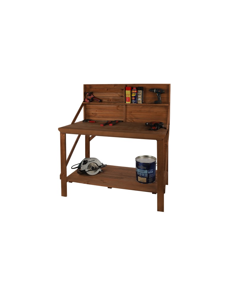 Stoły warsztatowe - Stół Warsztatowy Drewniany - SWD - Brąz - product MODO24.PL 8