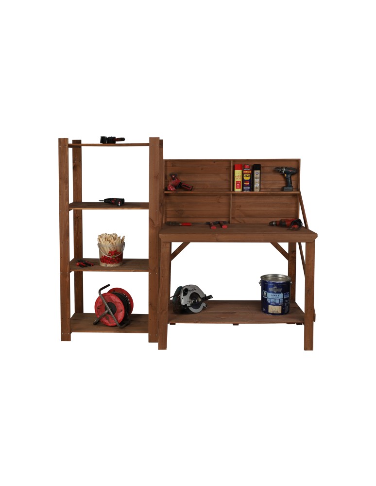 Stoły warsztatowe - Stół Warsztatowy Drewniany - SWD - Brąz - product MODO24.PL 10