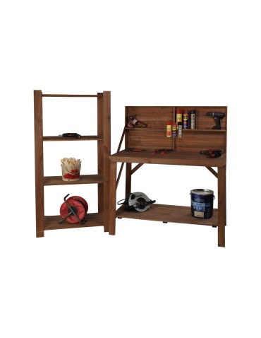 Stoły warsztatowe - Stół Warsztatowy Drewniany - SWD - Brąz - product 11