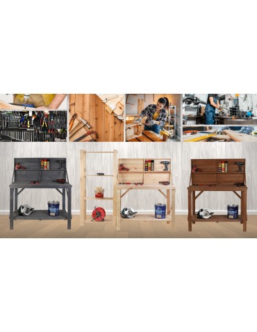 Stoły warsztatowe - Stół Warsztatowy Drewniany - SWD - Szary - product 3