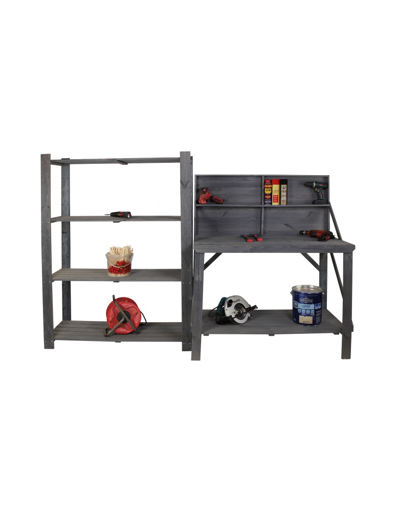 Stoły warsztatowe - Stół Warsztatowy Drewniany - SWD - Szary - product MODO24.PL 10