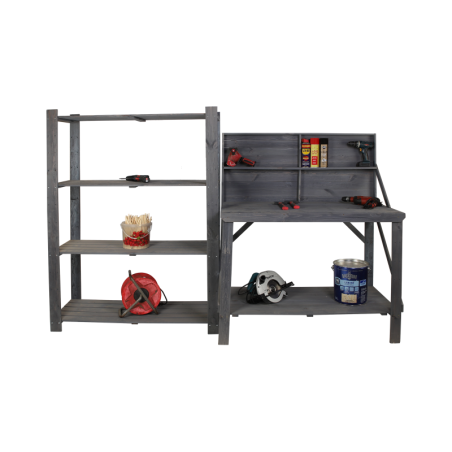 Stół Warsztatowy Drewniany - SWD - Szary