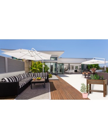 Kwietniki i donice - Drewniany Ziołownik / Skrzynia ZE1 wym. 70x80x34 cm, Naturalna - product 7