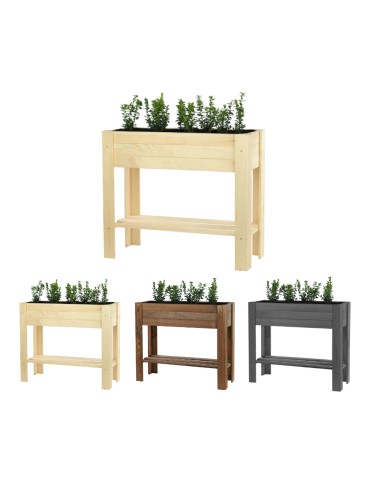 Drewniany Ziołownik / Skrzynia ZE1 wym. 70x80x34 cm, Naturalna